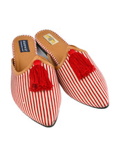 Red Pinstripe Babouche
