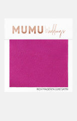Bridesmaid Fabric Swatch ~ Rich Magenta Luxe Satin