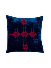 Rufia Indigo Velvet Pillow Cover