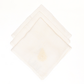 Sara Hand-Embroidered Napkins Set in Shell Linen