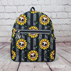 Skull Sunflower Handmade Backpack