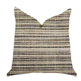 Skyway Lines Luxury Brown-Beige Multi Tones Throw Pillow - Plutus Brands