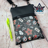 Stay Strange Faux Leather Crossbody Phone Bag