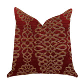 Sweet Henna Luxury Throw Pillow in Red and Gold - Plutus Brands