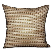 Tawny Edge Brown Stripes Luxury Outdoor/Indoor Throw Pillow - Plutus Brands