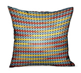 Vivid Stripe Red, Blue, Yellow Stripes Luxury Outdoor/Indoor Throw Pillow - Plutus Brands