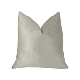 White Dove White Artificial Leather Luxury Throw Pillow - Plutus Brands