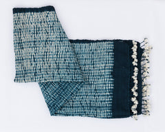 Wool Indigo Tye Dye Scarf