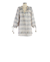 Yasmin Slate Silk Blouse