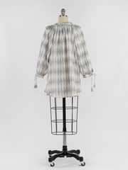 Yasmin Slate Silk Blouse