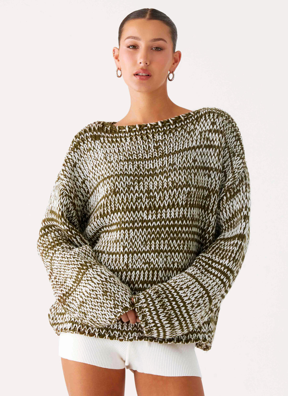Darla Oversized Knit Jumper Khaki