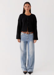Daphne Knit Cardigan Black