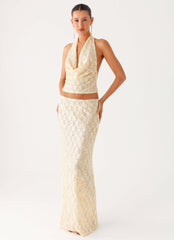 Bling It On Maxi Skirt Ivory