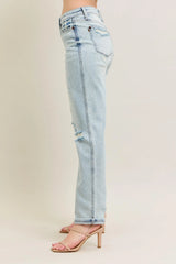Hazel Blues® | Judy Blue Mr Repair Stitch Detail Destroy Single Cuff Bf Jeans