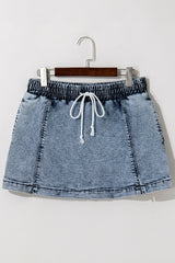 Hazel Blues® |  Drawstring High Waist Pocketed Denim Shorts