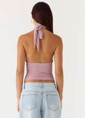 Amber Light Top Pink
