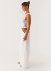 Above Ground Sequin Maxi Dress White