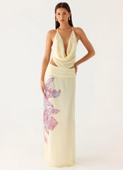 Blushing Bloom Maxi Skirt Violet Blossom