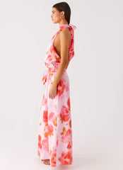 Diablo Backless Maxi Dress Blushing Blossom
