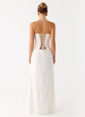 Already Know Lace Maxi Dress White