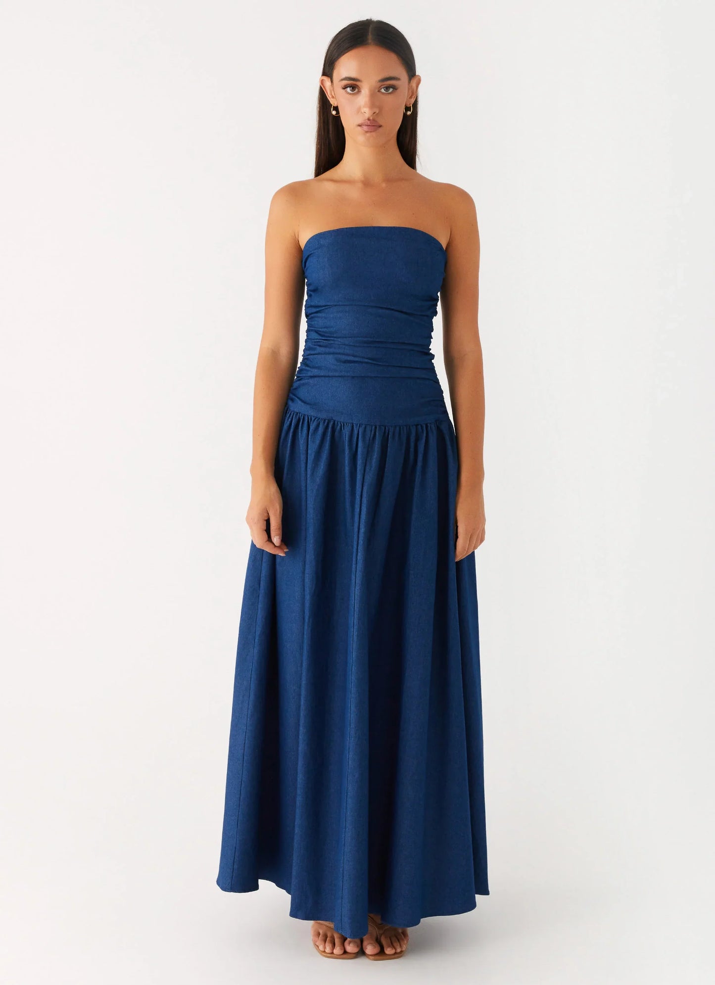 Carmel Denim Maxi Dress Indigo