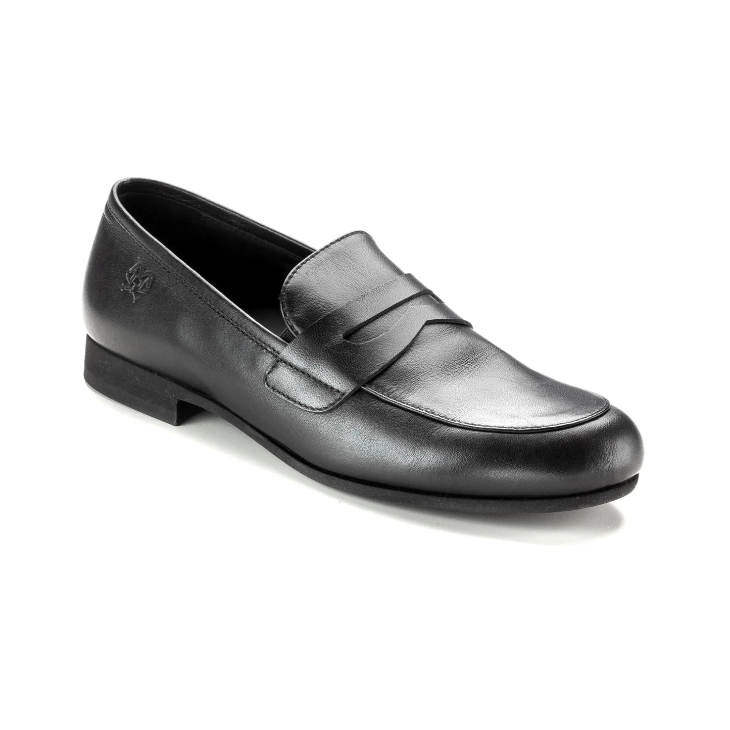 1539 - Black Leather Boy's Dressy Loafer