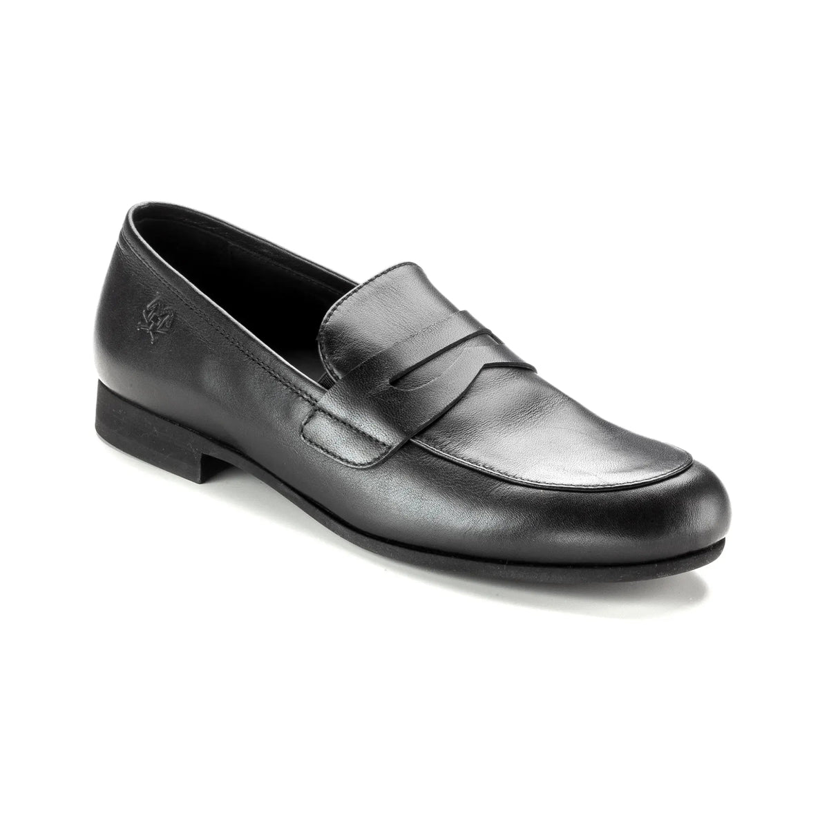 1539 - Black Leather Boy's Dressy Loafer