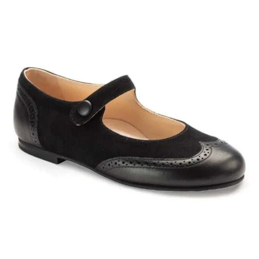 1560 - Black Soft Leather Strap for Girl by London Kids