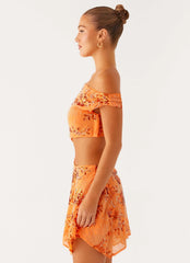 Aletta Sequin Mini Dress Orange