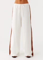 Dalida Linen Pants Ivory