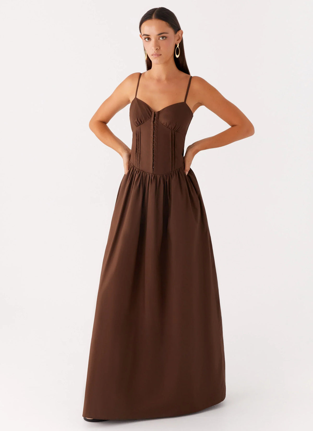 Cerys Maxi Dress Chocolate