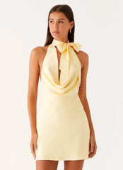 Cory Cowl Scarf Mini Dress Sunny Yellow