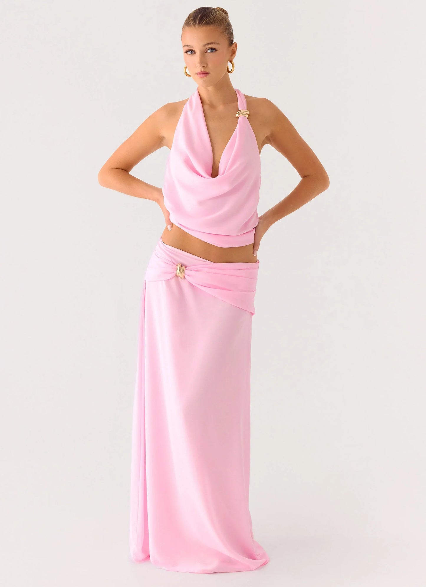 Anuhea Cowl Top Pink