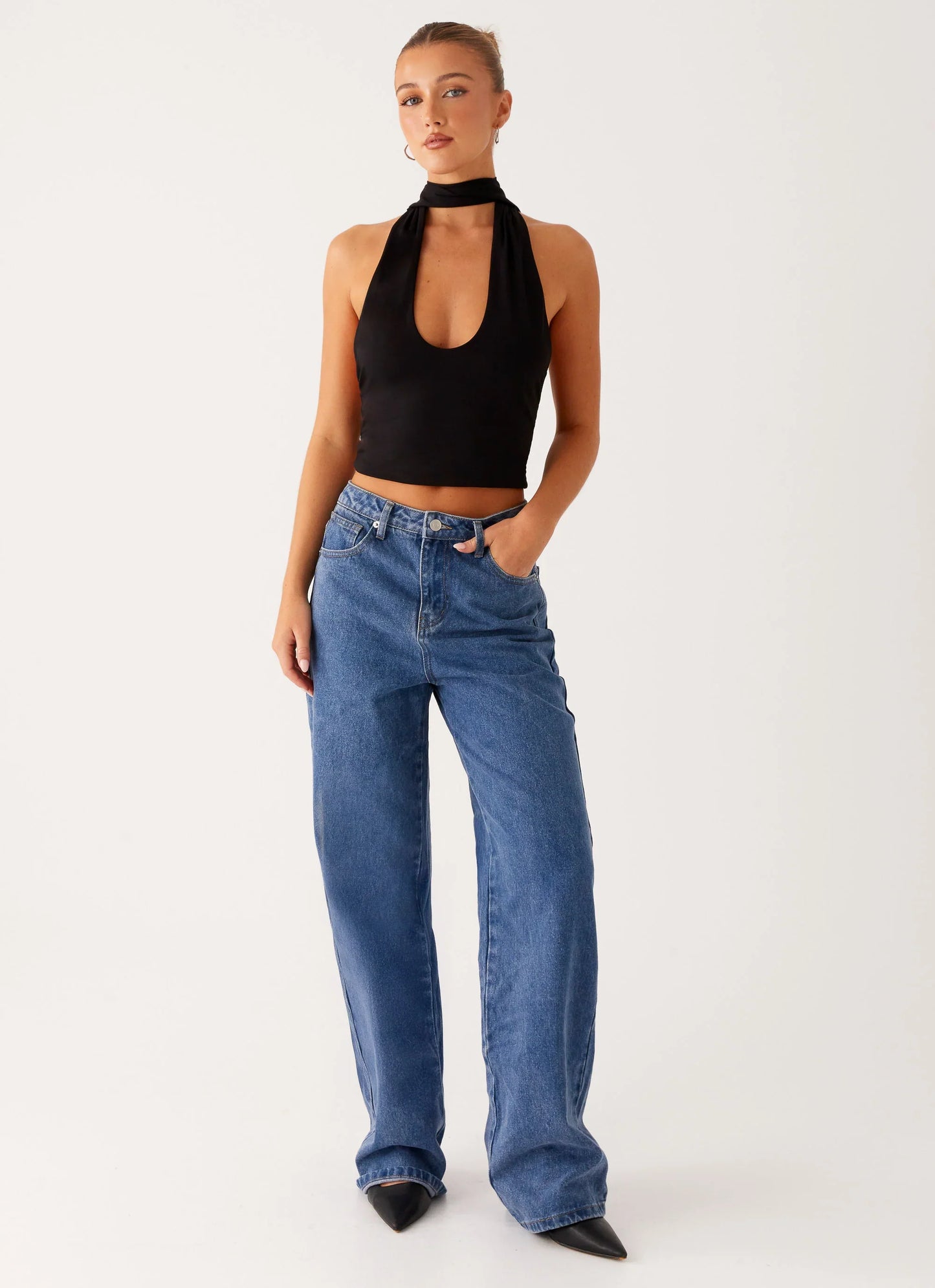 Back Again Straight Leg Denim Jeans True Blue