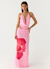 Blushing Bloom Maxi Skirt Baby Pink