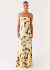 Alisa Strapless Maxi Dress Buttercream Bliss