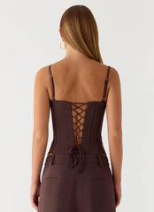 Ania Corset Top Chocolate