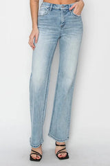 Hazel Blues® |  RISEN High Rise Straight Jeans