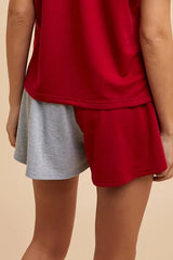 Hazel Blues® |  Annie Wear Color Block French Terry Flare Shorts