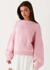 Costella Knit Sweater Pink