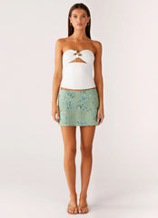 Adored By You Mini Skirt Mint