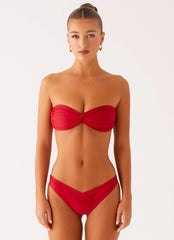 Delta Bandeau Bikini Top Deep Red