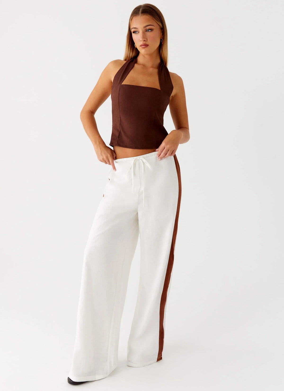 Dalida Linen Pants Ivory