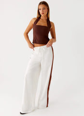 Dalida Linen Pants Ivory