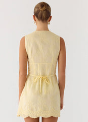 Burning Bright Mini Dress Butter Yellow