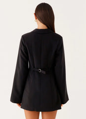 Albi Fitted Blazer Mini Dress Black