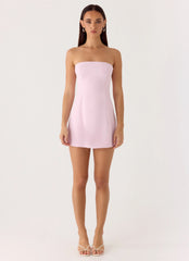 Della Strapless Mini Dress Pink