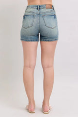 Hazel Blues® |  Judy Blue V-Front Vintage Wash Shorts