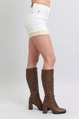 Hazel Blues® |  Judy Blue High Waist Shearling Cuff Denim Shorts