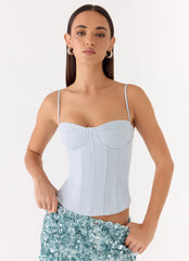 Ania Corset Top Blue